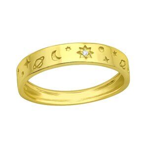 14k Gold Vermeil Celestial Ring
